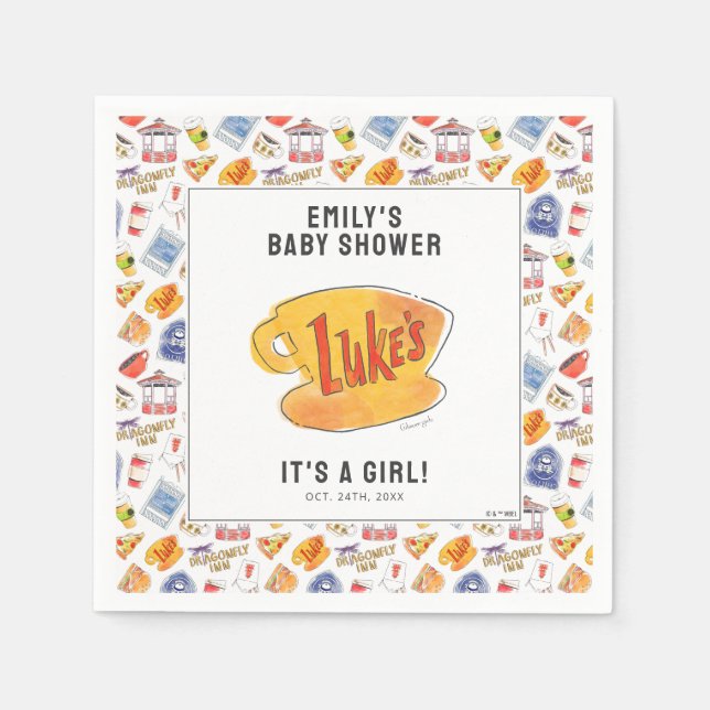Gilmore Girl's Baby Shower Napkins (Front)