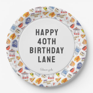 Gilmore Girl's Birthday Paper Plates