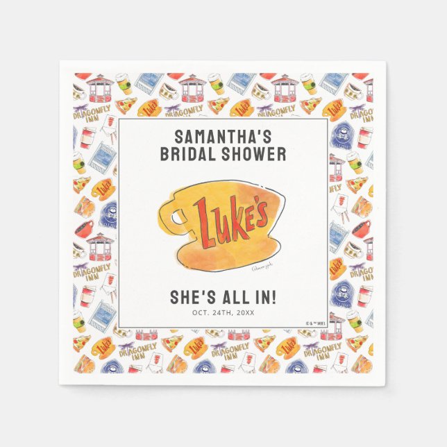 Gilmore Girl's Bridal Shower Napkins (Front)