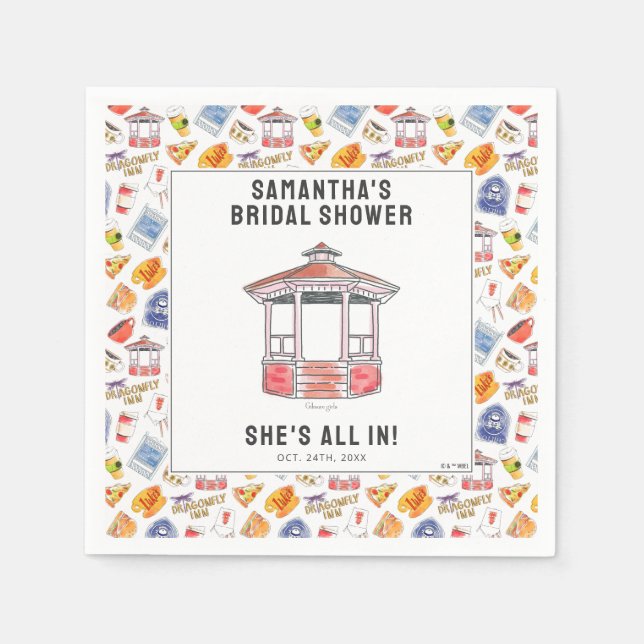 Gilmore Girl's Bridal Shower Napkins (Front)