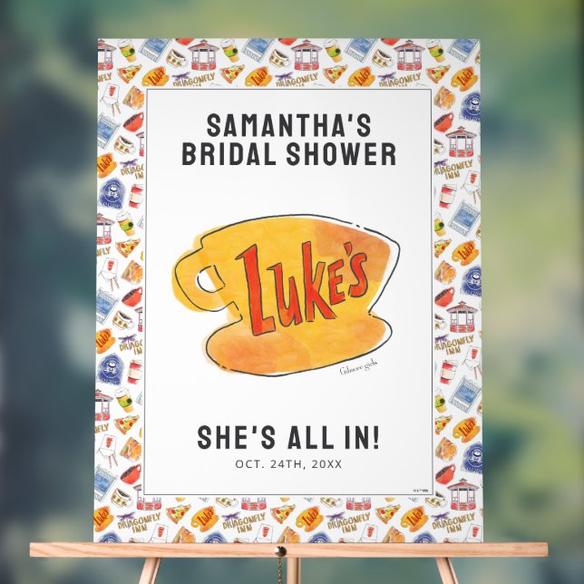 Gilmore Girls Bridal Shower Welcome Acrylic Sign (Neutral)