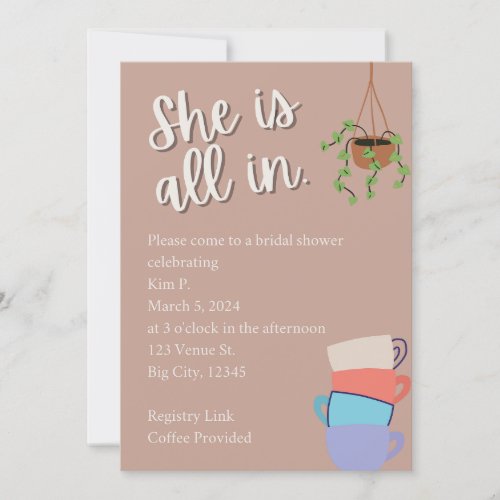 gilmore girls coffee bridal shower  invitation