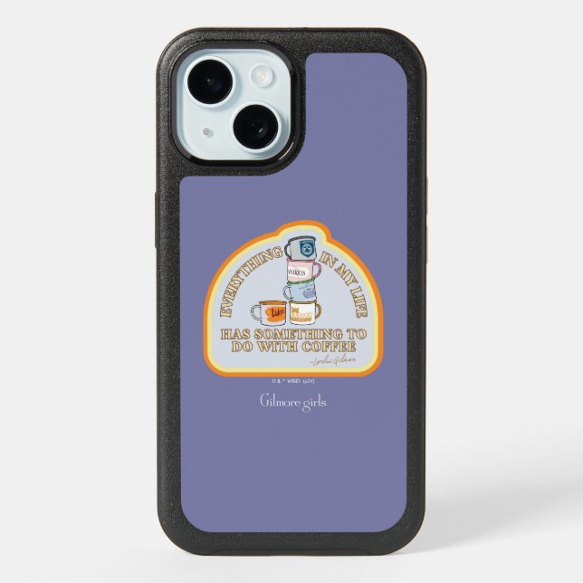 Gilmore Girls | Coffee Quote Graphic iPhone 15 Case (Back)