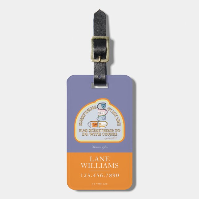Gilmore Girls | Coffee Quote Graphic Luggage Tag (Front Vertical)