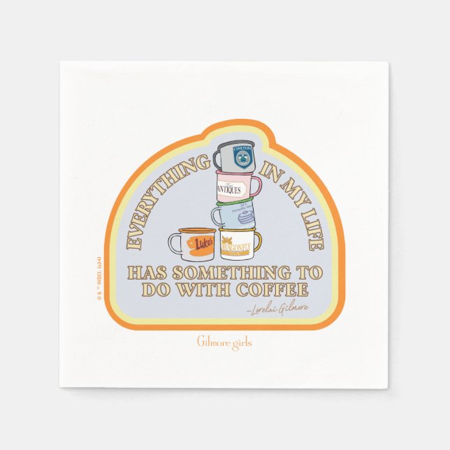 Gilmore Girls | Coffee Quote Graphic Napkins (Front)
