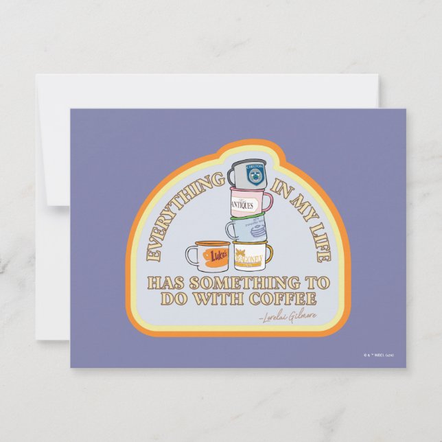 Gilmore Girls | Coffee Quote Graphic Note Card (Front)