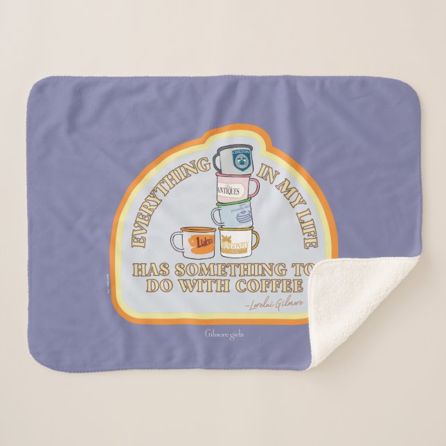 Gilmore Girls | Coffee Quote Graphic Sherpa Blanket (Front (Horizontal))