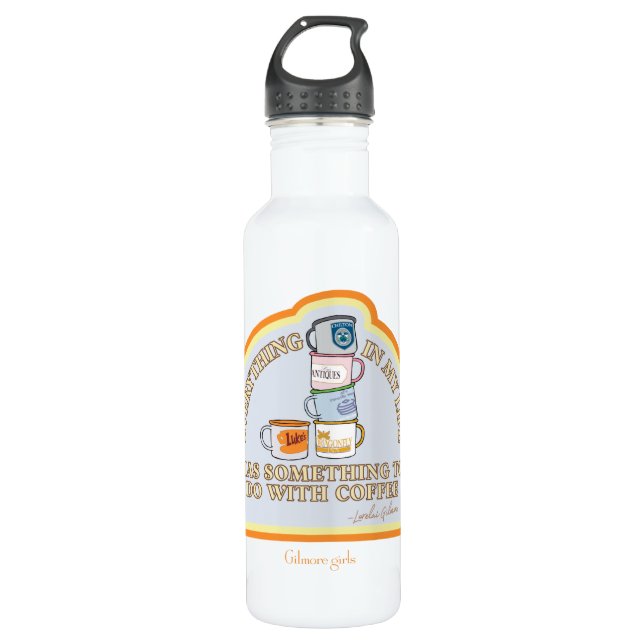 Gilmore Girls | Coffee Quote Graphic Stainless Steel Water Bottle (Front)