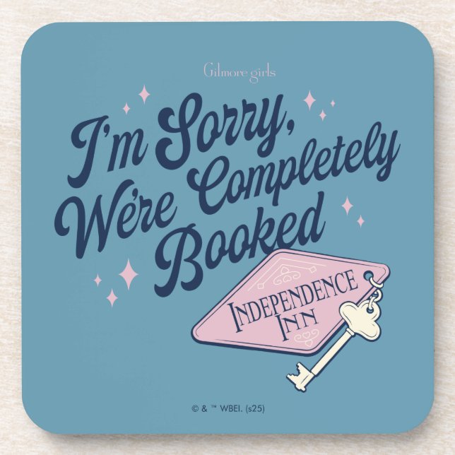Gilmore Girls Completely Booked Design Beverage Coaster (Front)