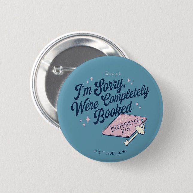 Gilmore Girls Completely Booked Design Button (Front & Back)
