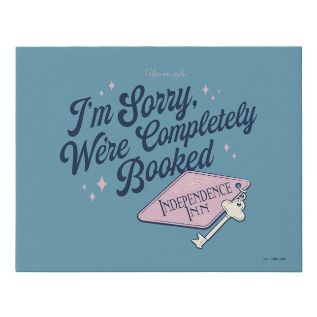 Gilmore Girls Completely Booked Design Faux Canvas Print (Front)