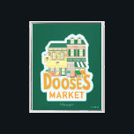 Gilmore Girls | Doose's Market Canvas Print<br><div class="desc">Take a stroll down memory lane with this fun and colorful illustration of Doose's Market, the local grocery store where many Stars Hollow antics unfold. Featuring the quaint exterior with vibrant fruits, vegetables, and the iconic store sign, this design is perfect for fans who appreciate the quirky charm of Taylor...</div>