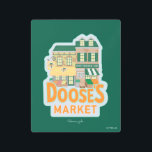 Gilmore Girls | Doose's Market Metal Print<br><div class="desc">Take a stroll down memory lane with this fun and colorful illustration of Doose's Market, the local grocery store where many Stars Hollow antics unfold. Featuring the quaint exterior with vibrant fruits, vegetables, and the iconic store sign, this design is perfect for fans who appreciate the quirky charm of Taylor...</div>