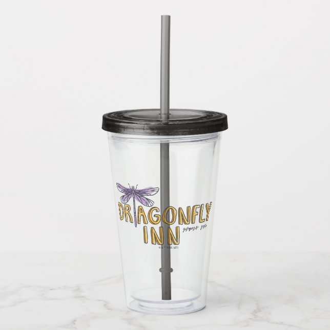 Gilmore Girls | Dragonfly Inn Watercolor Logo Acrylic Tumbler (Front)