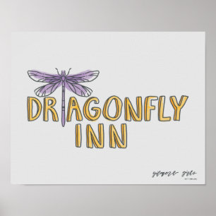 Gilmore Girls   Dragonfly Inn Watercolor Logo Poster