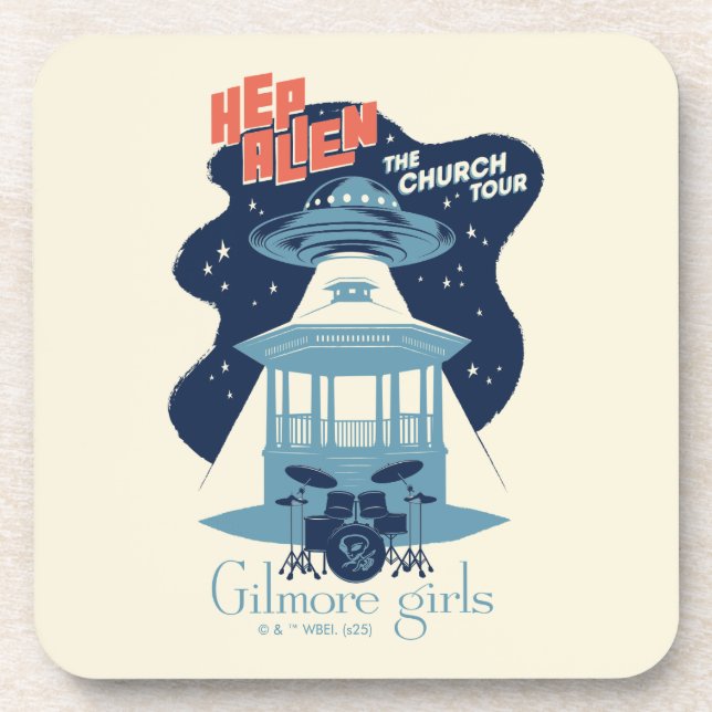 Gilmore Girls Hep Alien Church Tour Beverage Coaster (Front)