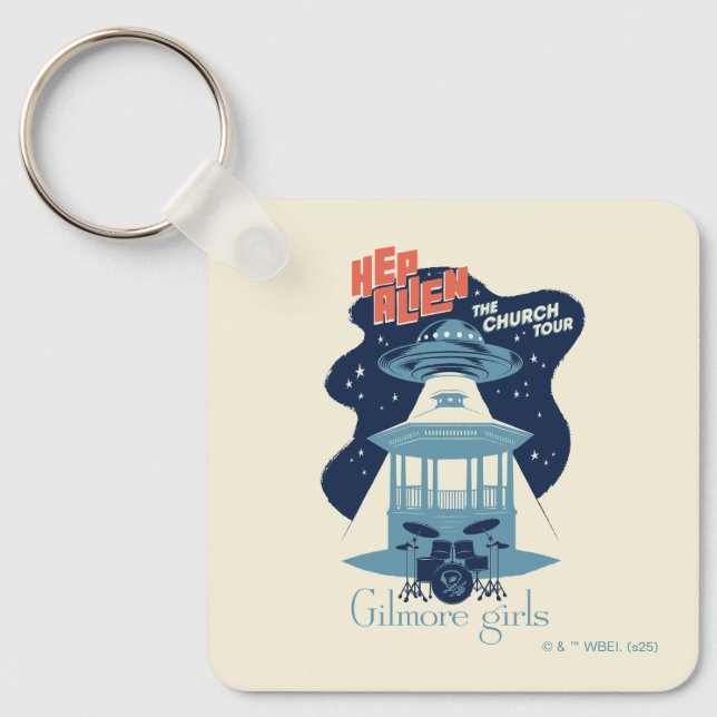 Gilmore Girls Hep Alien Church Tour Keychain (Front)