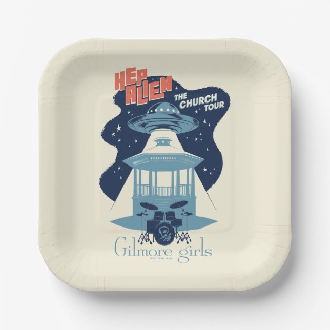 Gilmore Girls Hep Alien Church Tour Paper Plates (Front)