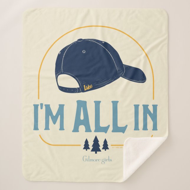 Gilmore Girls I’m All In Luke’s Hat Sherpa Blanket (Front)