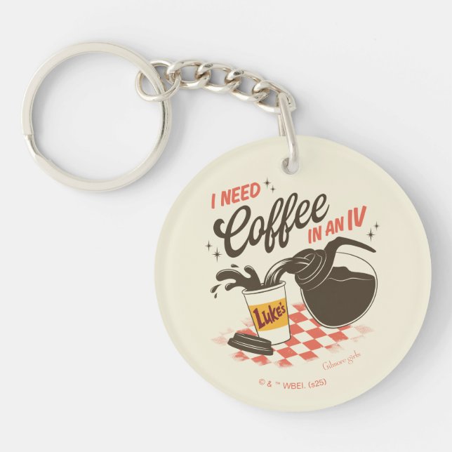 Gilmore Girls Luke’s Coffee IV Quote Keychain (Front)