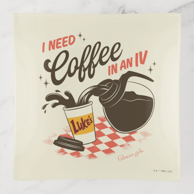 Gilmore Girls Luke’s Coffee IV Quote Trinket Tray (Front)