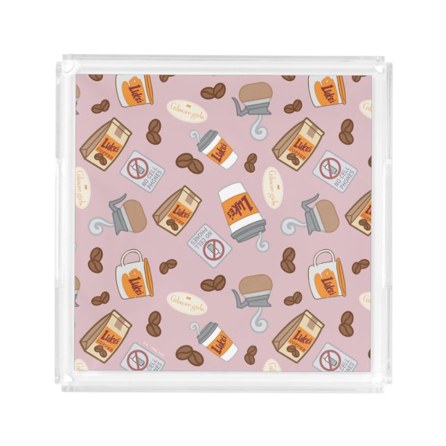 Gilmore Girls | Luke's Diner Coffee Pattern Acrylic Tray (Front)