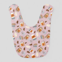 Gilmore Girls | Luke's Diner Coffee Pattern Baby Bib