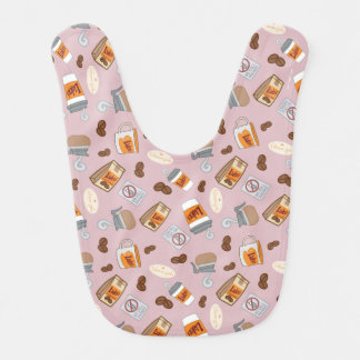 Gilmore Girls | Luke's Diner Coffee Pattern Baby Bib