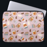 Gilmore Girls | Luke's Diner Coffee Pattern Laptop Sleeve<br><div class="desc">Celebrate your love for cozy, small-town vibes with this illustrated graphic featuring a charming coffee pattern inspired by Luke's Diner. Perfect for fans of the iconic eatery, this design showcases coffee cups, playful coffee beans, and the familiar logo of everyone's favorite diner. Whether you're a coffee enthusiast or simply love...</div>