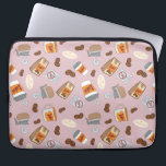 Gilmore Girls | Luke's Diner Coffee Pattern Laptop Sleeve<br><div class="desc">Celebrate your love for cozy, small-town vibes with this illustrated graphic featuring a charming coffee pattern inspired by Luke's Diner. Perfect for fans of the iconic eatery, this design showcases coffee cups, playful coffee beans, and the familiar logo of everyone's favorite diner. Whether you're a coffee enthusiast or simply love...</div>