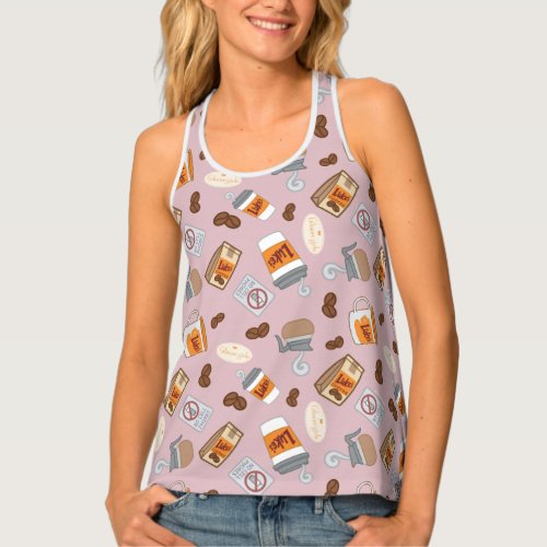 Gilmore Girls  Lukes Diner Coffee Pattern Tank Top