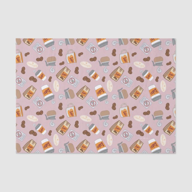 Gilmore Girls | Luke's Diner Coffee Pattern Tissue Paper (Front)