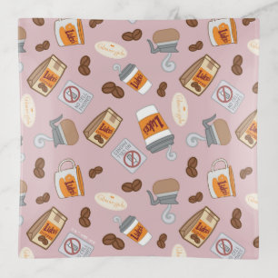 Gilmore Girls Luke's Diner Coffee Pattern Trinket Tray