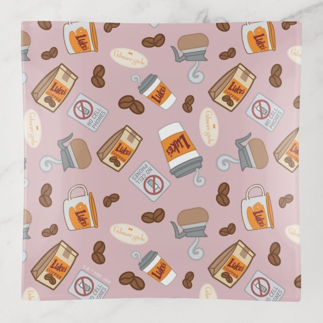 Gilmore Girls | Luke's Diner Coffee Pattern Trinket Tray (Front)