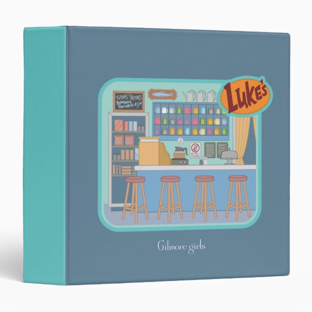 Gilmore Girls | Luke's Diner Graphic 3 Ring Binder (Front/Spine)