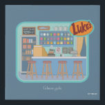 Gilmore Girls | Luke's Diner Graphic Faux Canvas Print<br><div class="desc">Step inside the heart of Stars Hollow with this charming illustration of Luke's Diner. From the classic counter stools to the colorful chalkboard menu,  this design captures every detail of the beloved local hangout.</div>