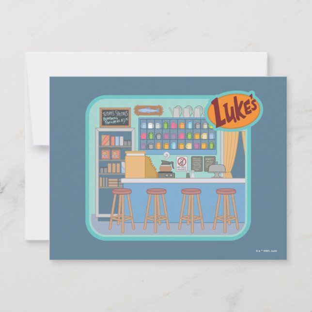 Gilmore Girls | Luke's Diner Graphic Note Card (Front)