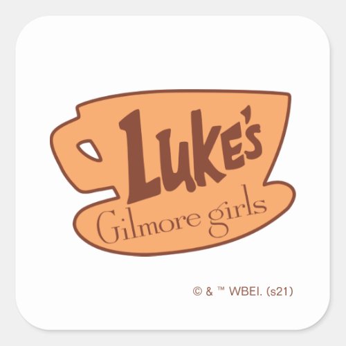 Gilmore Girls  Lukes Diner Logo Square Sticker