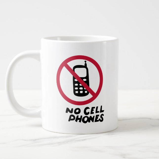 Gilmore Girls | Luke's Diner - No Cell Phones Giant Coffee Mug (Left)