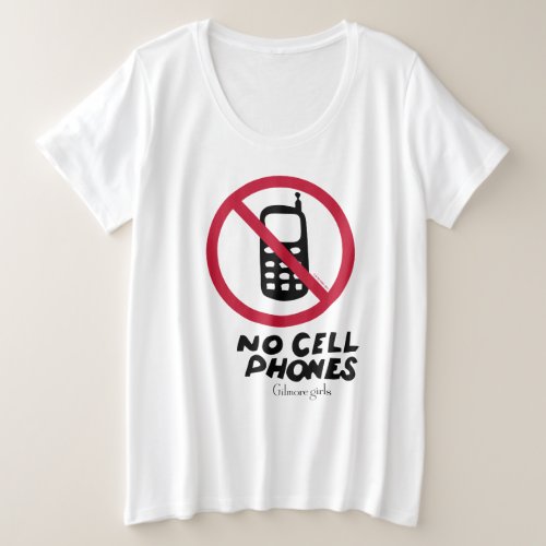 Gilmore Girls  Lukes Diner _ No Cell Phones Plus Size T_Shirt