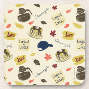 Gilmore Girls Lunch at Luke’s Pattern Beverage Coaster