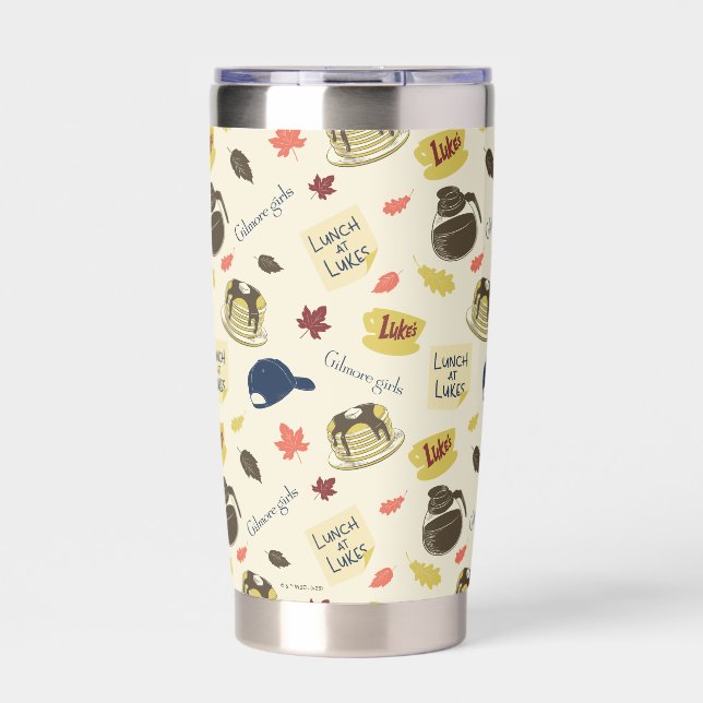 Gilmore Girls Lunch at Luke’s Pattern Insulated Tumbler (Front)