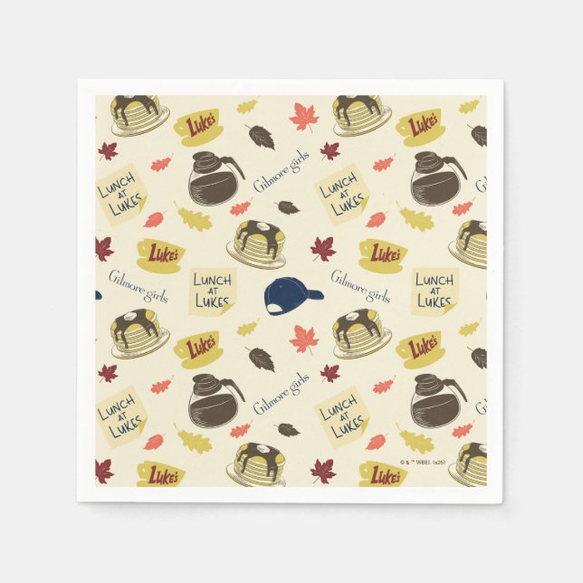 Gilmore Girls Lunch at Luke’s Pattern Napkins (Front)