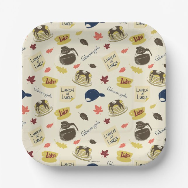Gilmore Girls Lunch at Luke’s Pattern Paper Plates (Front)