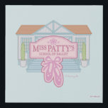 Gilmore Girls | Miss Patty's School of Ballet Faux Canvas Print<br><div class="desc">Embrace the charm of Stars Hollow with this delightful illustration of Miss Patty's School of Ballet. Featuring the iconic ballet slippers and pastel pink sign,  this design captures the essence of the beloved dance studio where so many town stories begin.</div>