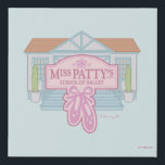 Gilmore Girls | Miss Patty's School of Ballet Faux Canvas Print<br><div class="desc">Embrace the charm of Stars Hollow with this delightful illustration of Miss Patty's School of Ballet. Featuring the iconic ballet slippers and pastel pink sign,  this design captures the essence of the beloved dance studio where so many town stories begin.</div>