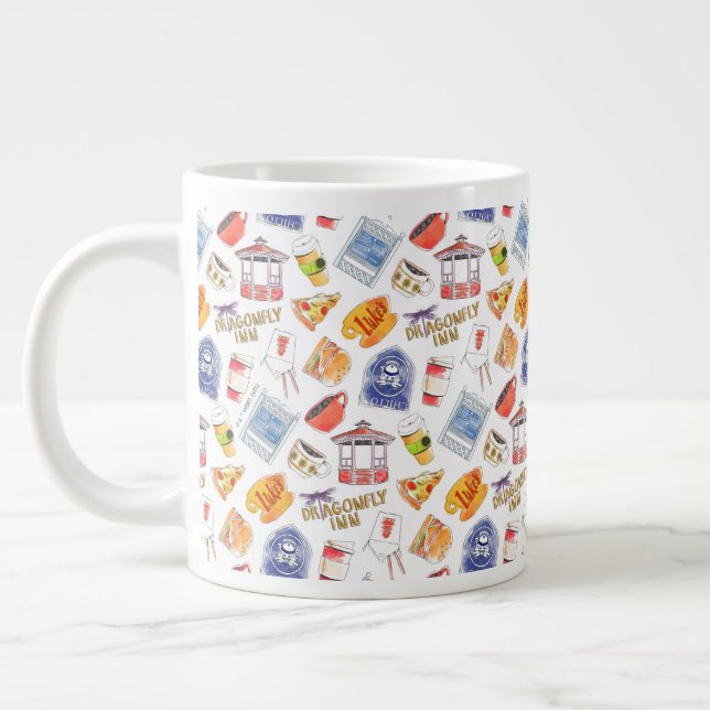 Gilmore Girls Pattern Giant Coffee Mug (Left)
