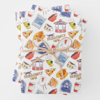 Gilmore Girls Pattern Wrapping Paper Sheets