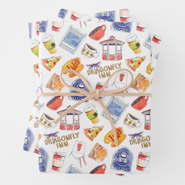 Gilmore Girls Pattern Wrapping Paper Sheets (In situ)