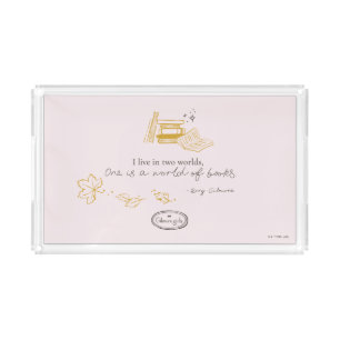 Gilmore Girls Rory Book Quote Design Acrylic Tray